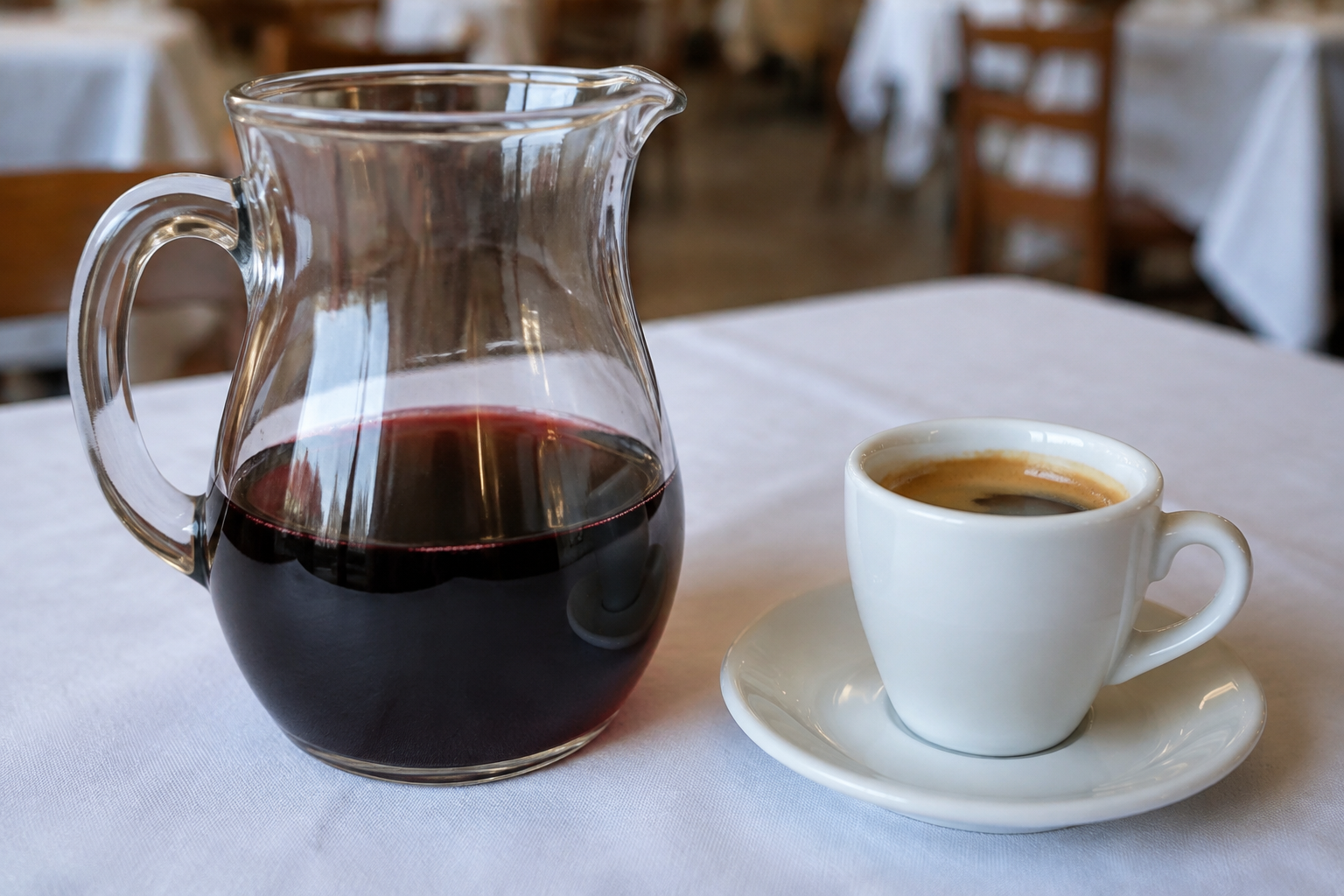 1/4 de vin et café